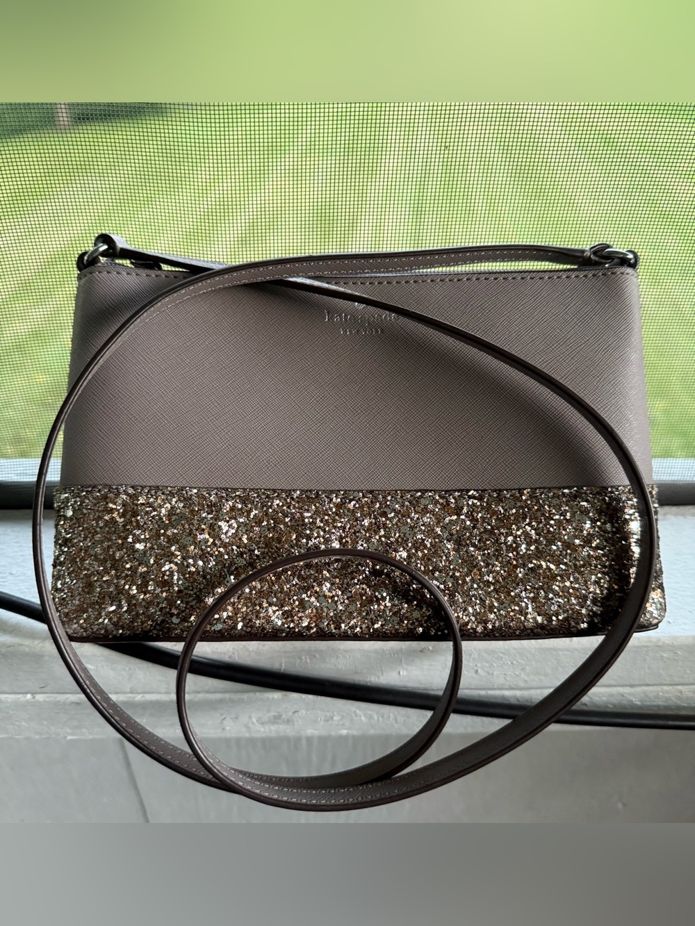 kate spade Greta Court Ramey crossbody w/glitter trim & matching card holder EUC - Picture 11 of 11